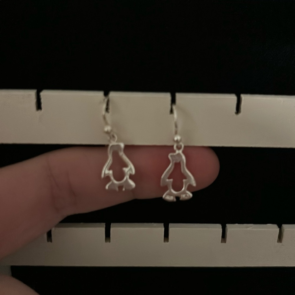925 Penguin earrings